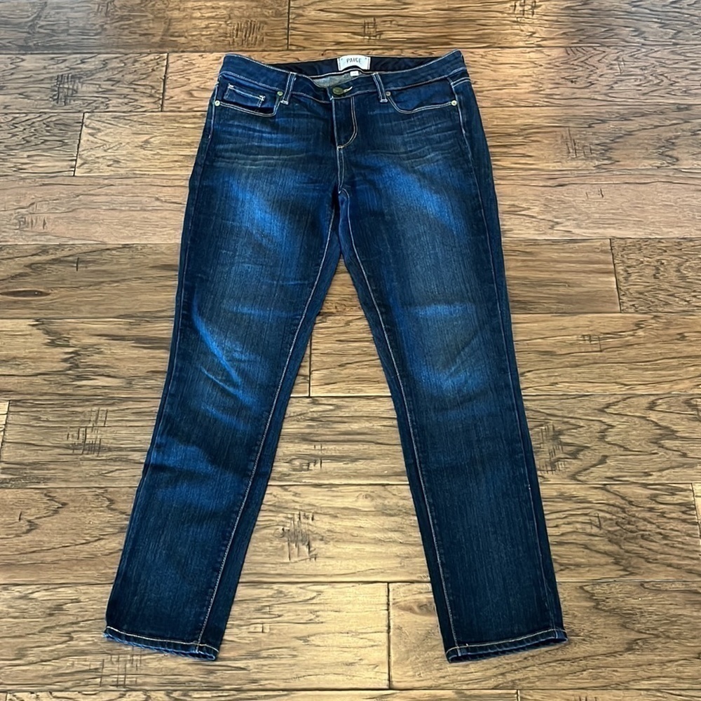 Paige Skyline Ankle Straight Leg Mid Rise Peg Size 29